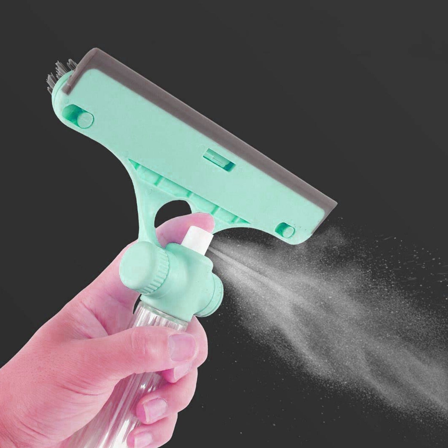 4167 4 in 1 Multifunctional Glass Scraper, Window Glass Wiper with Watering Can, Silicon Cleaning Squeegee with Two Brush Heads, Practical Squeegee for Shower Doors, Windows, Tiles and Car Glass 4167 4 in 1 Multifunctional Glass Scraper, Window Glass Wiper with Watering Can, Silicon Cleaning Squeegee with Two Brush Heads, Practical Squeegee for Shower Doors, Windows, Tiles and Car Glass